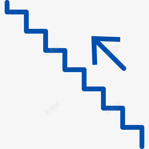 楼梯交通111蓝色图标svg_新图网 https://ixintu.com 交通 楼梯 蓝色