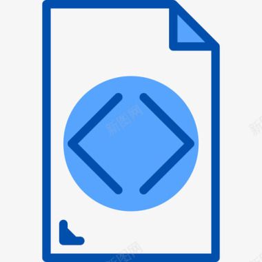 代码文件和文件夹9蓝色图标图标