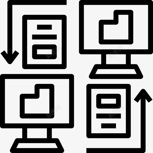 转移业务基础4线性图标svg_新图网 https://ixintu.com 业务基础4 线性 转移