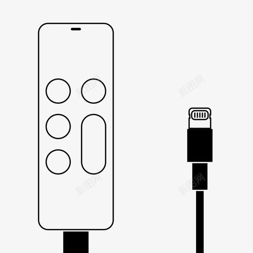 苹果电视远程充电电缆控制图标svg_新图网 https://ixintu.com 控制 电缆 苹果电视远程充电 设备