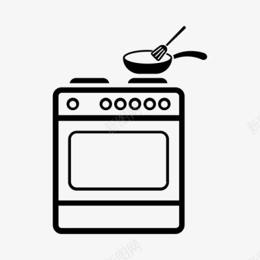 炉子厨师炊具图标图标