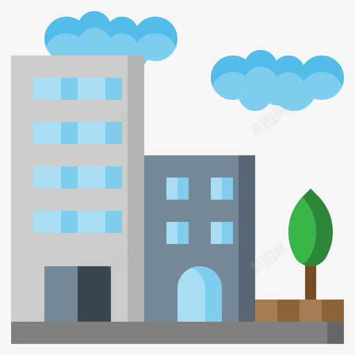 建筑简历2公寓图标svg_新图网 https://ixintu.com 公寓 建筑 简历