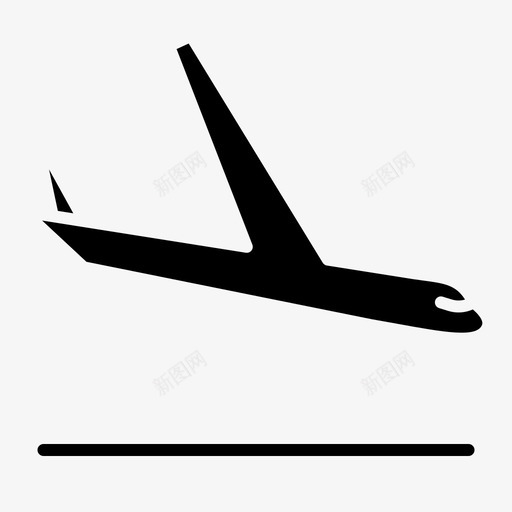飞机运输131字形图标svg_新图网 https://ixintu.com 字形 运输 飞机