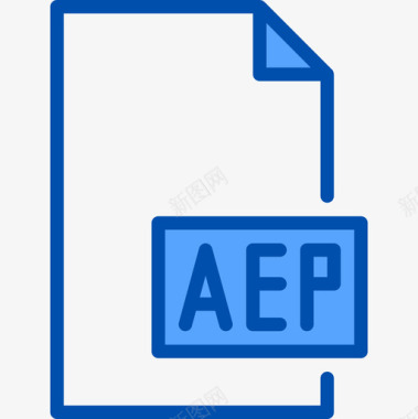 Aep文件和文件夹12蓝色图标图标