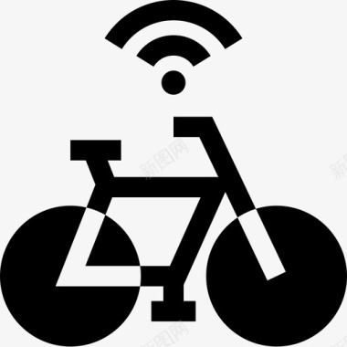 自行车智能城市2填充图标图标