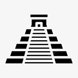 墨西哥地标奇琴伊萨金字塔奇琴伊察金字塔地标图标高清图片