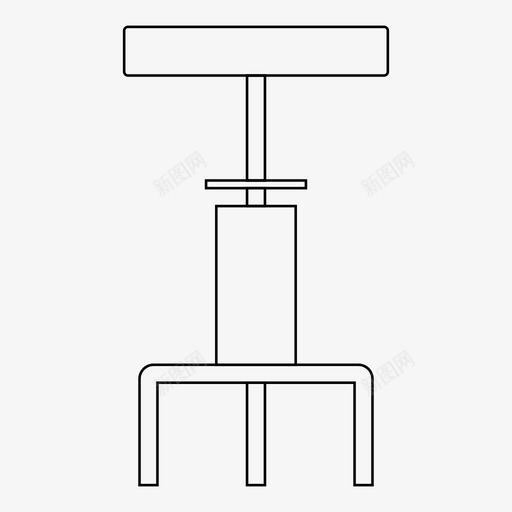 吧台柜台座位图标svg_新图网 https://ixintu.com 吧台 家具 座位 柜台 椅子