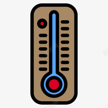 温度211天气线性颜色图标图标