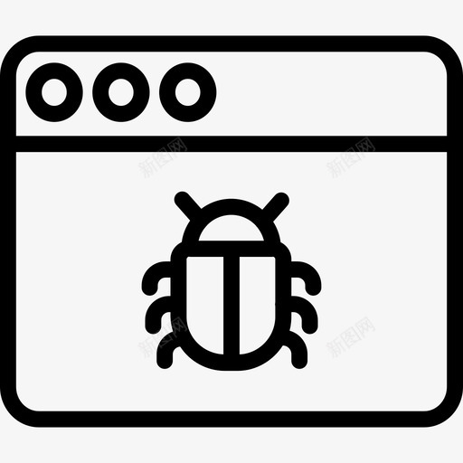 Bug网络安全8线性图标svg_新图网 https://ixintu.com Bug 线性 网络安全
