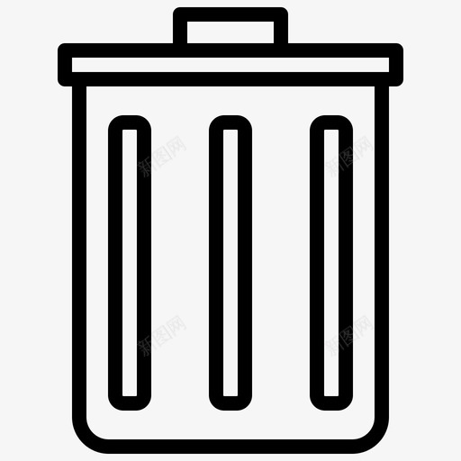 垃圾桶删除回收站图标svg_新图网 https://ixintu.com ui ui元素 删除 回收站 垃圾桶