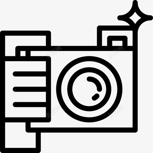 照相机侦探5直线型图标svg_新图网 https://ixintu.com 侦探 照相机 直线 线型