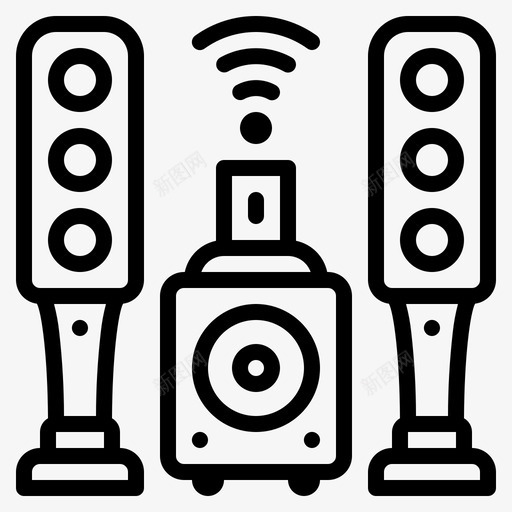 扬声器wifi蓝牙电子图标svg_新图网 https://ixintu.com usb wifi 小工 工具 扬声器 电子 电子设备 蓝牙