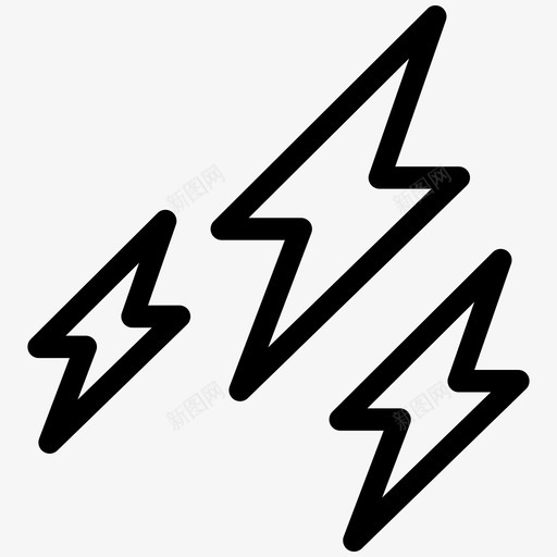 能源电力雷暴图标svg_新图网 https://ixintu.com 电力 能源 雷暴
