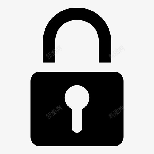 锁挂锁密码图标svg_新图网 https://ixintu.com 主视图 保护 信息 安全 密码 挂锁 标签 警告 设置 链接