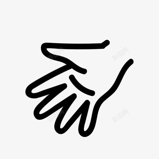 手手指张开图标svg_新图网 https://ixintu.com 张开 手指 手掌 手绘 触摸