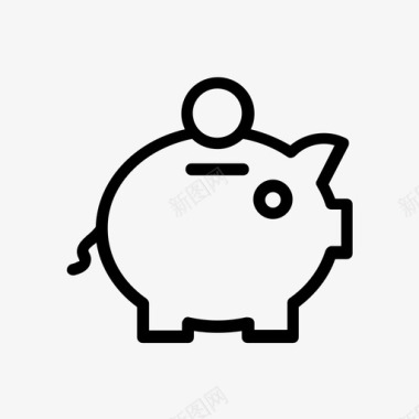 小猪银行金融钱图标图标