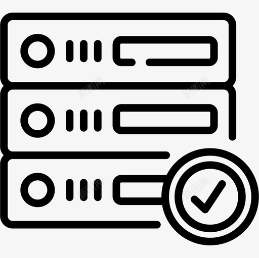 服务器保护安全5线性图标svg_新图网 https://ixintu.com 保护安全5 服务器 线性