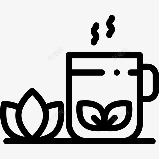 茶杯瓷器42直纹图标svg_新图网 https://ixintu.com 瓷器 直纹 茶杯