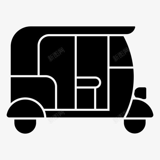 人力车旧交通工具皮卡车图标svg_新图网 https://ixintu.com tuktuk 人力车 旅行车 旧交通工具 皮卡车