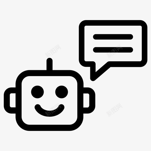聊天机器人人工智能自动图标svg_新图网 https://ixintu.com 人工智能 机器人 聊天 自动 通讯