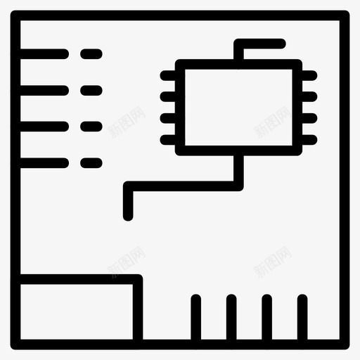 主板计算机电子图标svg_新图网 https://ixintu.com 64像素 主板 技术 电子 硬件 计算机