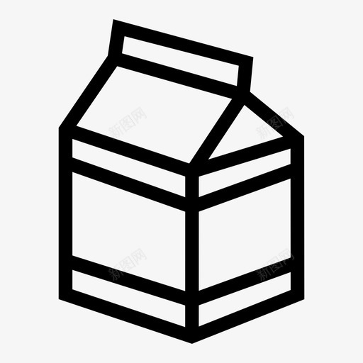牛奶盒牛奶容器牛奶包装图标svg_新图网 https://ixintu.com 牛奶包装 牛奶容器 牛奶盒