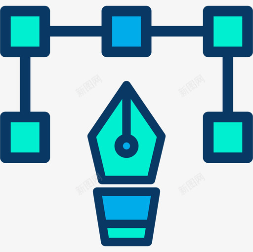 钢笔创意5线条色彩图标svg_新图网 https://ixintu.com 创意5 线条色彩 钢笔