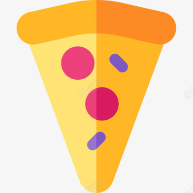 披萨生日98扁平图标图标