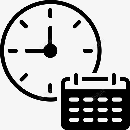 时间表预约倒计时图标svg_新图网 https://ixintu.com 倒计时 时间效率 时间表 时间规划 预约