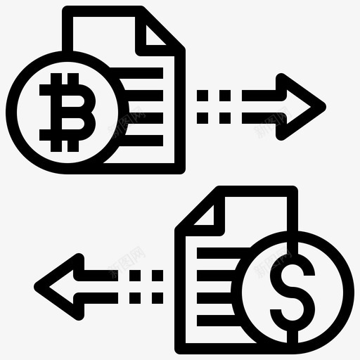 货币兑换比特币94线性图标svg_新图网 https://ixintu.com 兑换 比特 线性 货币