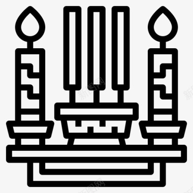 蜡烛瓷器36支直纹图标图标