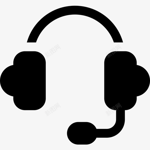 耳机数字服务6已填充图标svg_新图网 https://ixintu.com 填充 数字 服务 耳机