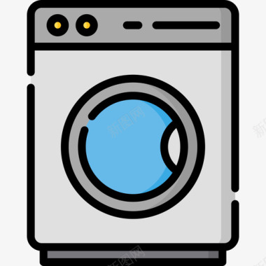 洗衣机电子59线性颜色图标图标