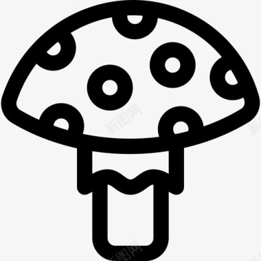 蘑菇弹簧47线形图标图标
