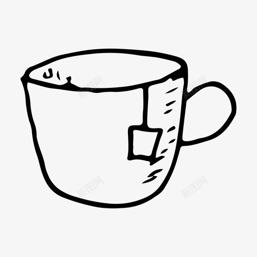 杯子咖啡手绘图标svg_新图网 https://ixintu.com 咖啡 手绘 杯子 素描 茶