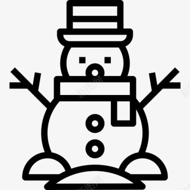 雪人圣诞147直系图标图标