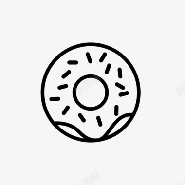甜甜圈快餐垃圾食品图标图标