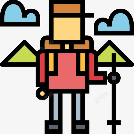 徒步旅行者营地97线性颜色图标svg_新图网 https://ixintu.com 徒步 徒步旅行 旅行者 线性 营地 颜色