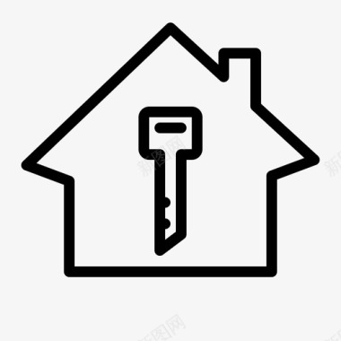 钥匙房锁财产图标图标