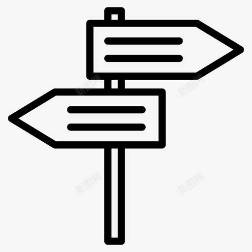 方向板柱子道路图标svg_新图网 https://ixintu.com 基本 方向 柱子 标志 设置 道路