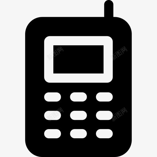 移动电话数字服务6已填充图标svg_新图网 https://ixintu.com 已填充 数字服务6 移动电话