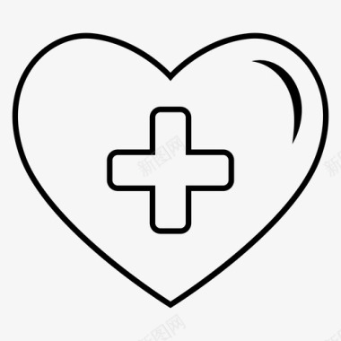 健康心脏医院图标图标