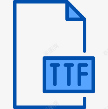 Ttf文件和文件夹12蓝色图标图标