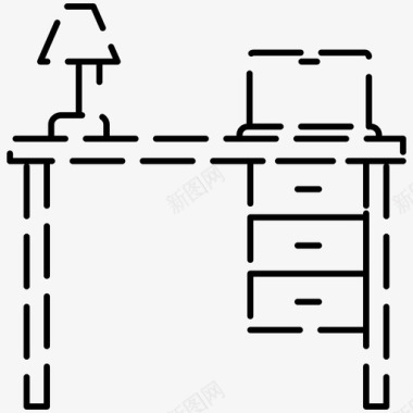 书桌抽屉家具图标图标