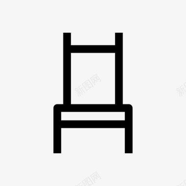 椅子家具118直线型图标图标
