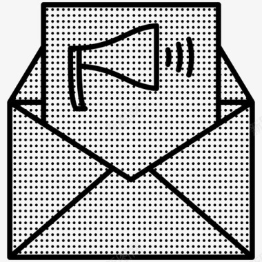电子邮件营销营销活动收件箱点图标图标