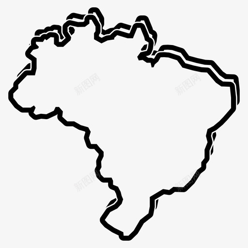 巴西地图南美洲拉丁语图标svg_新图网 https://ixintu.com 南美洲 巴西 巴西地图 拉丁语