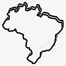 拉丁语巴西地图南美洲拉丁语图标高清图片