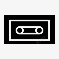 音频盒式磁带盒式磁带音频磁带小型盒式磁带图标高清图片