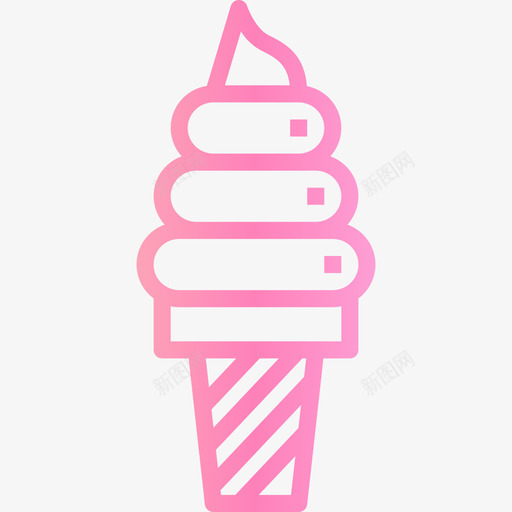 冰淇淋冰淇淋19梯度冰淇淋图标svg_新图网 https://ixintu.com 冰淇淋 梯度